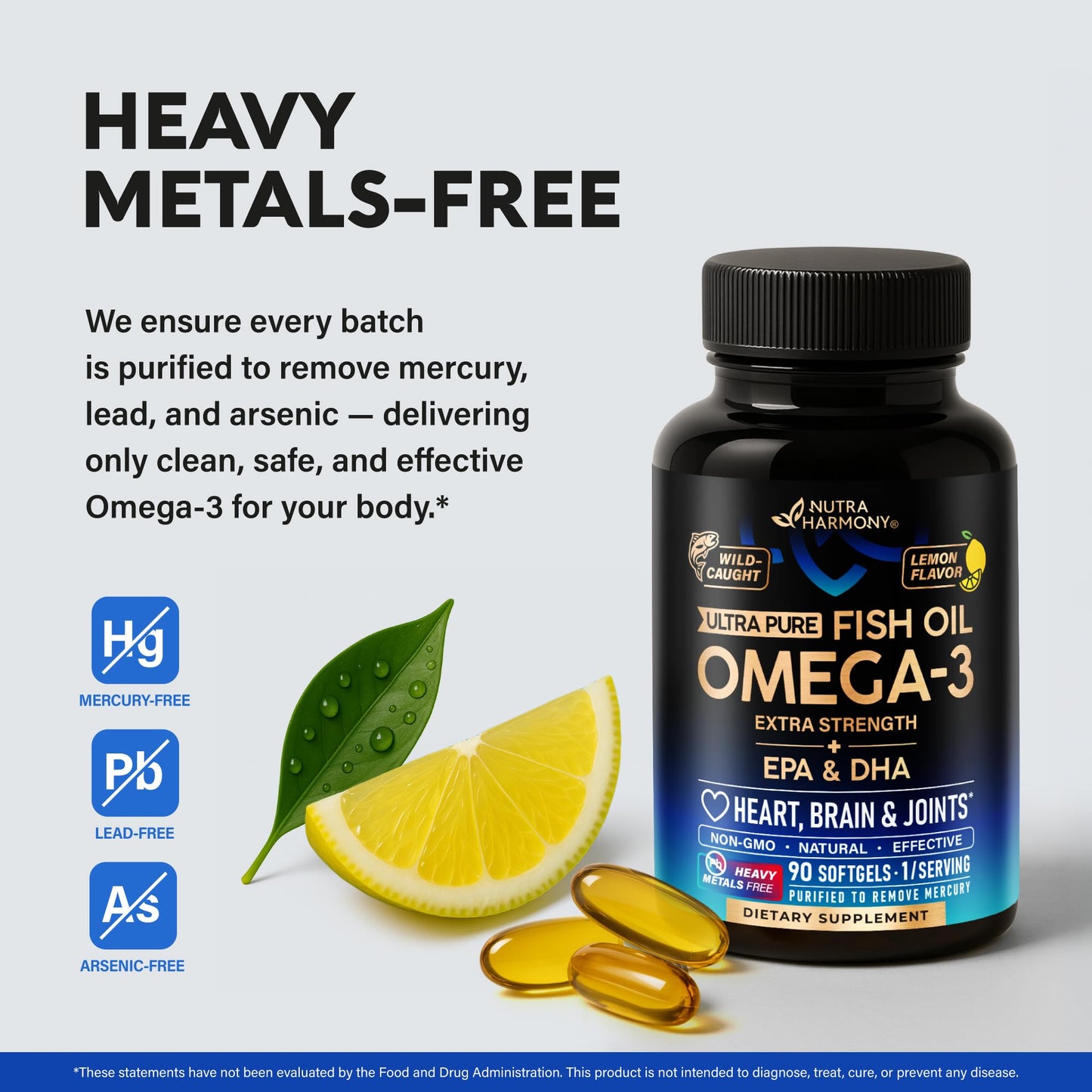 NUTRAHARMONY Omega 3 Fish Oil 3600 mg Softgels 90