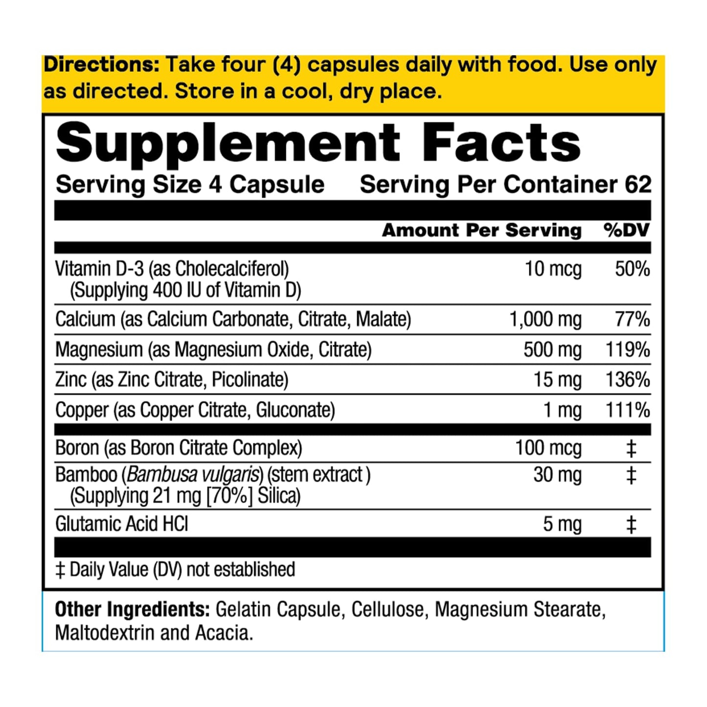 Nature's Life Cal Mag Zinc Complex 250 Tablets
