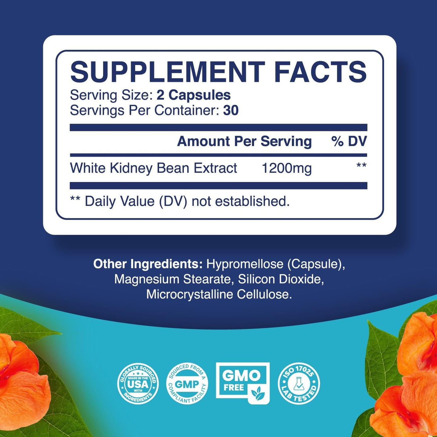 Phytoral White Kidney Bean Extract Carb Blocker Capsule 60 Count
