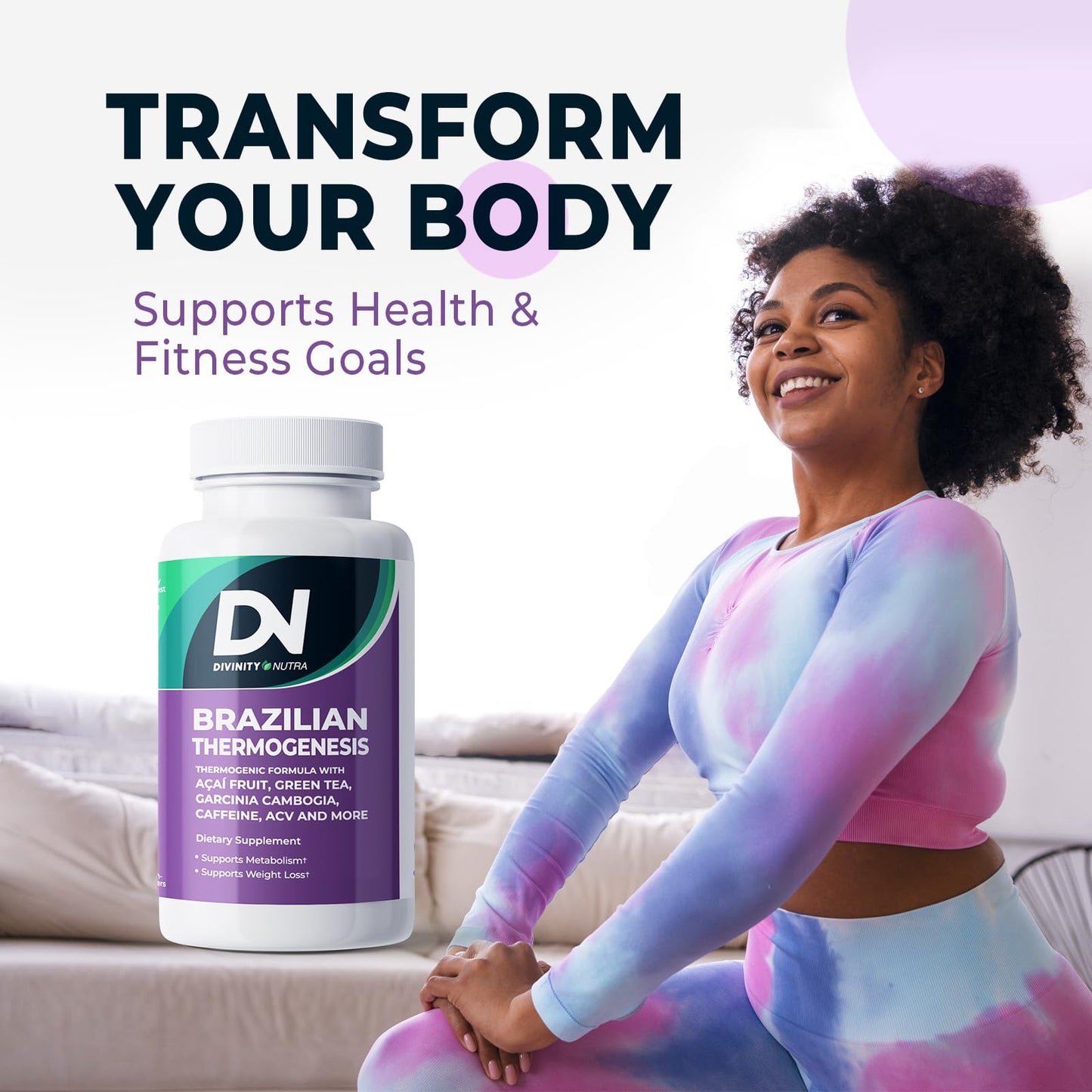 Divinity Nutra Thermogenic Brazilian Lean, 60 Capsules