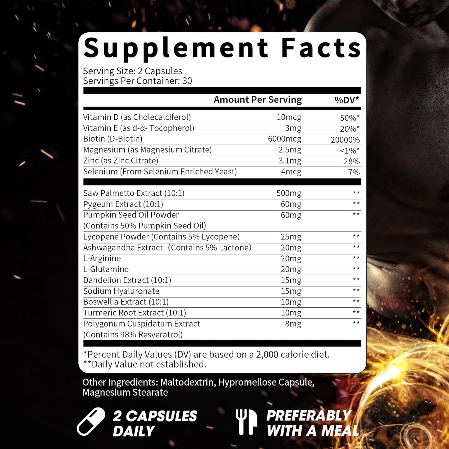 Catfit Saw Palmetto for Men - Prostate Health DHT Blocker with Pumpkin Seed Oil and Pygeum - Urinary Health and Hair Support Capsules, 60 Count