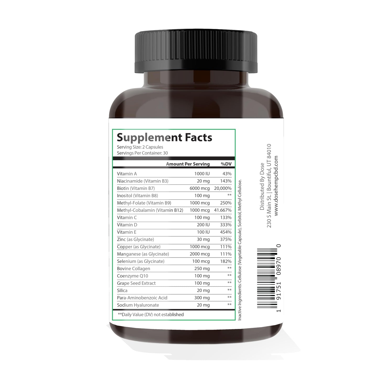 DOSE HSN-Vitamins and Minerals for Daily Wellness and Nutritional Support Capsules 180