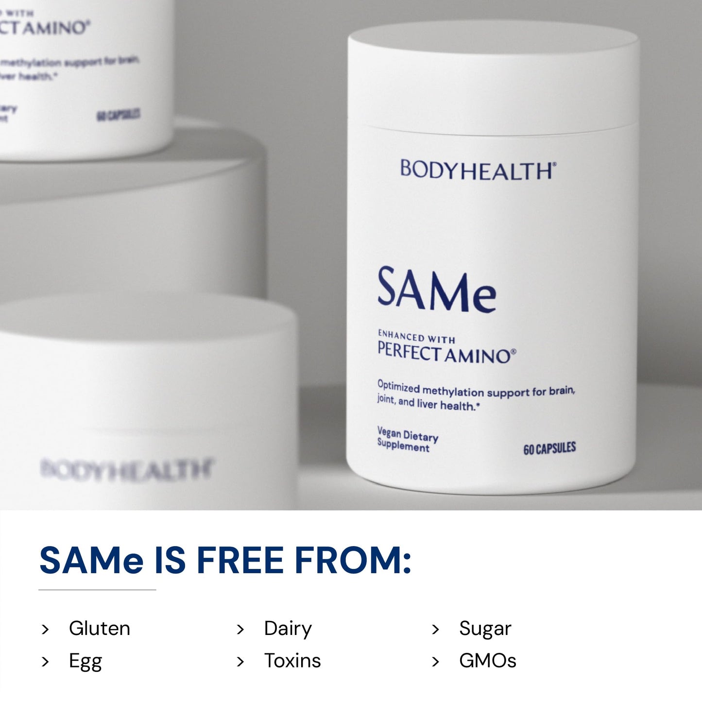 BodyHealth Same 400mg - Optimized Methylation Support for Brain, Joint, Cartilage and Liver Health Capsule, 60