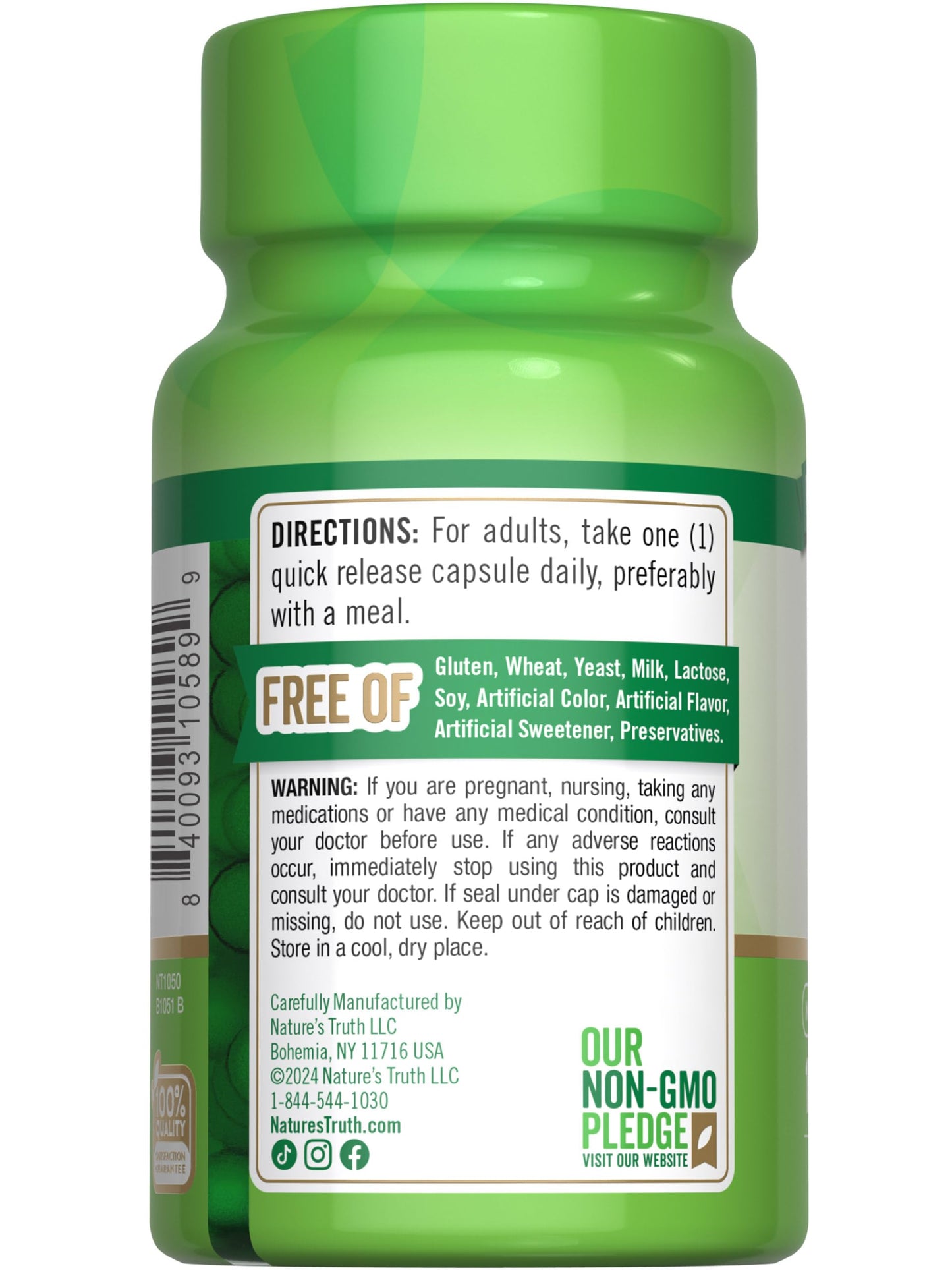 Nature's Truth B2 Vitamin Riboflavin 100mg Capsules 100 Count