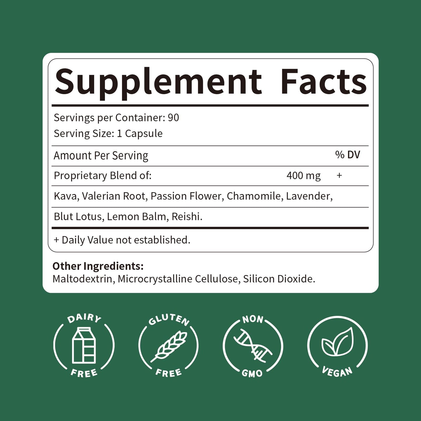 DetoxenNATURE 100% Pure Herbal Kava Extract 90 Capsules