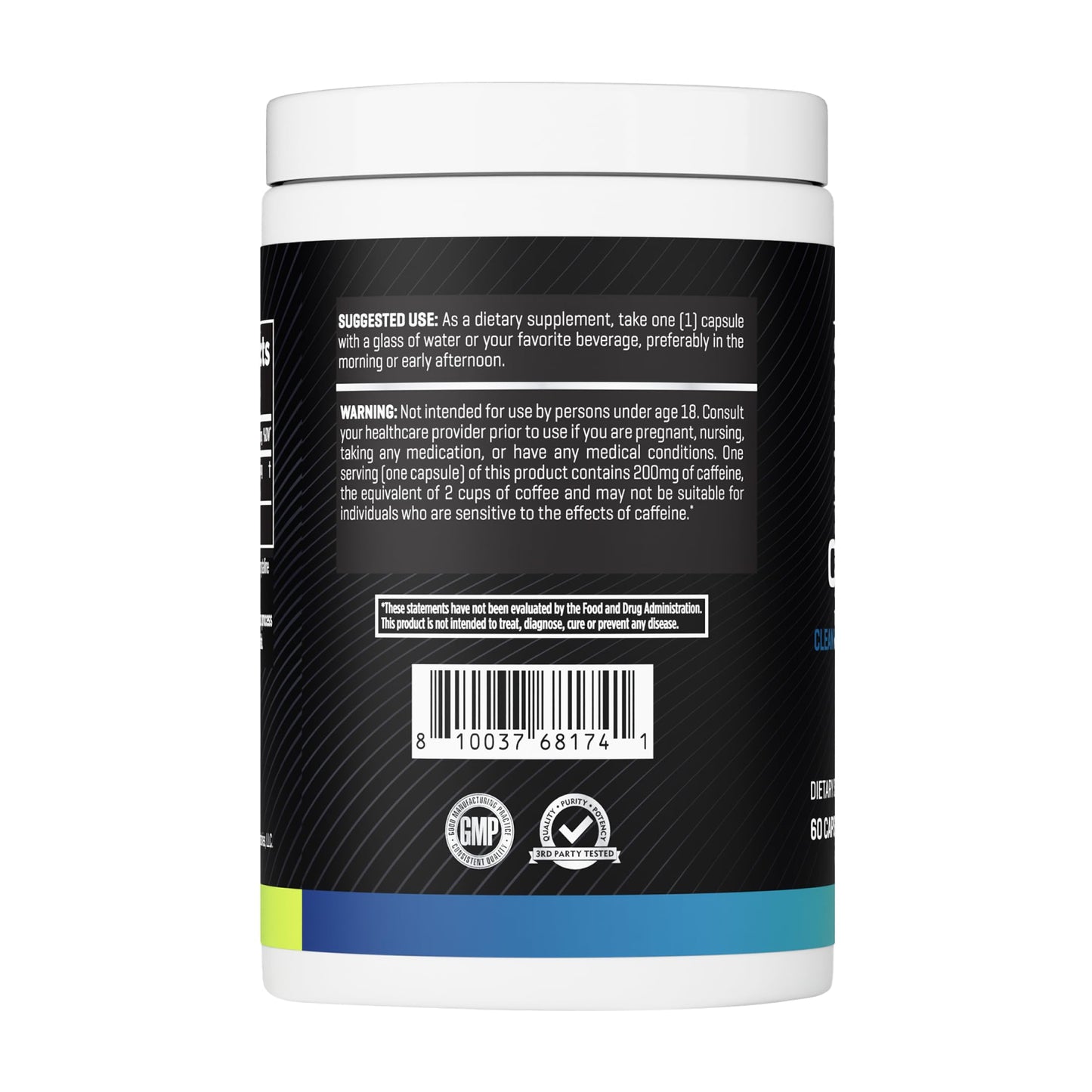 RAW Synergies Delayed Release Caffeine Capsules 60