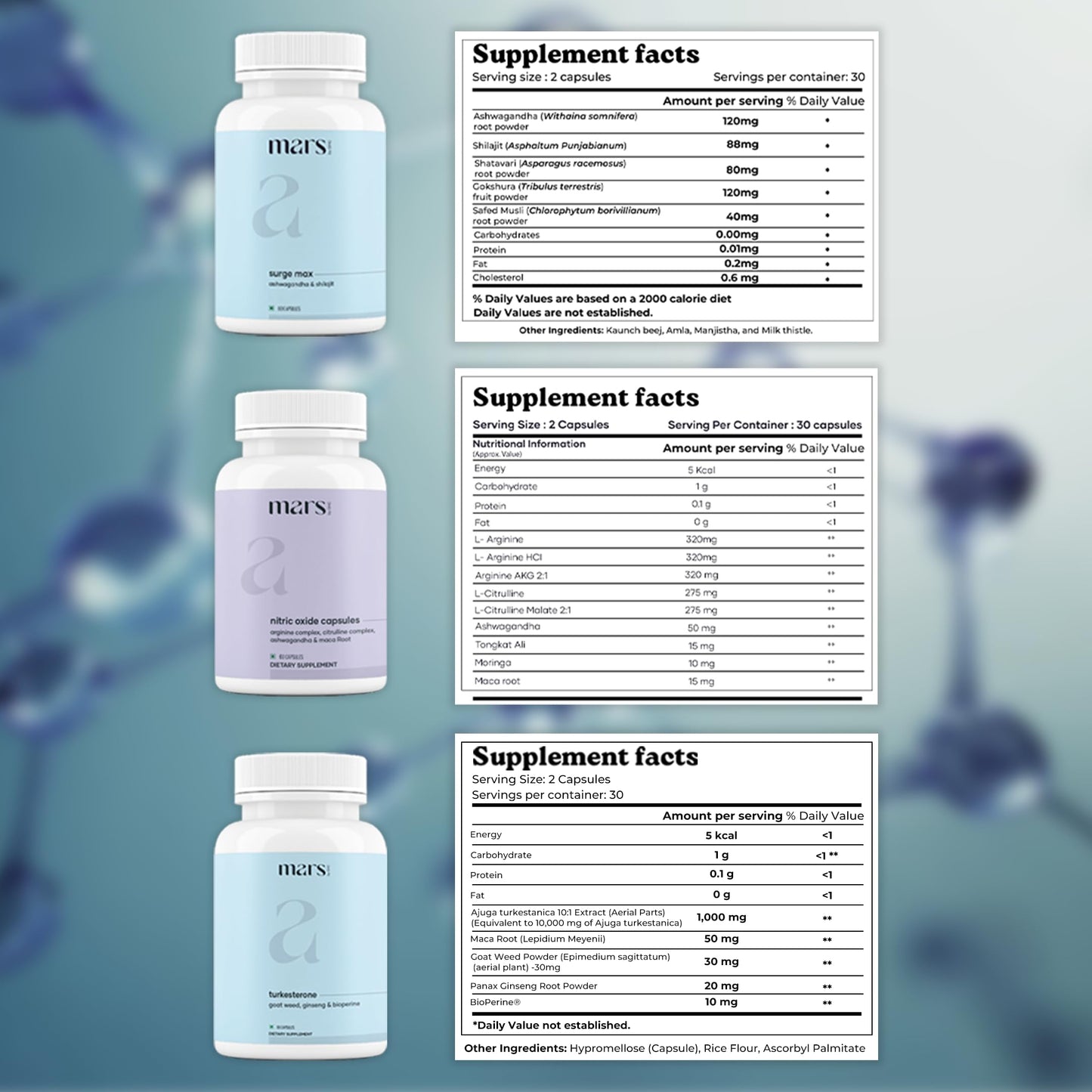 Mars by GHC ZenFlow Bundle Advanced Nitric Oxide, Ashwagandha & Turkesterone Capsules for Calm Energy, Balance & Overall Wellness, 180 Capsules