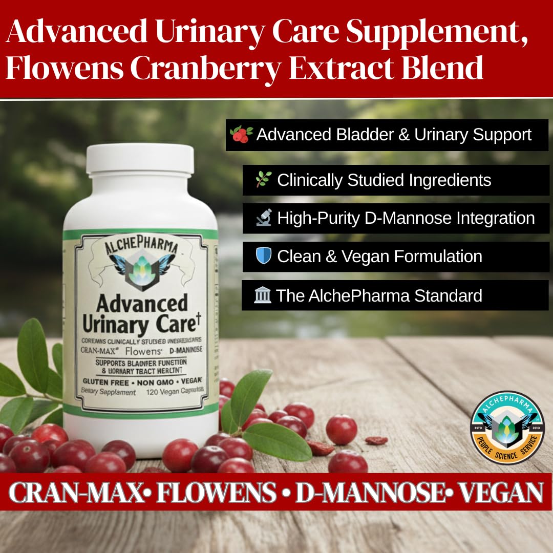 AlchePharma Advanced Urinary Care Supplement Flowens Cranberry Extract Blend Capsule, 1 Count