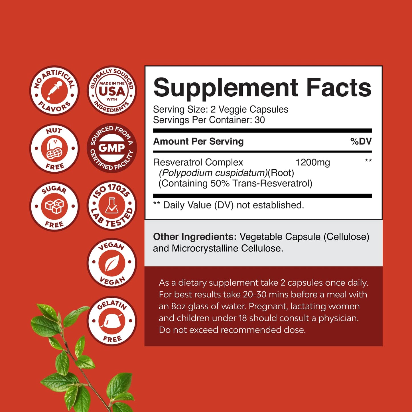 Natures Craft Youthful Trans Resveratrol Supplement Capsule 60 Count