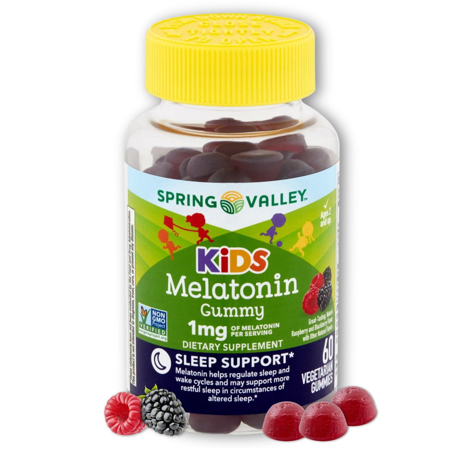 FUSION SHOP STORE Smart choices, meaningful life! Kids Melatonin Gummies 1mg - Raspberry Flavor, 60 Count