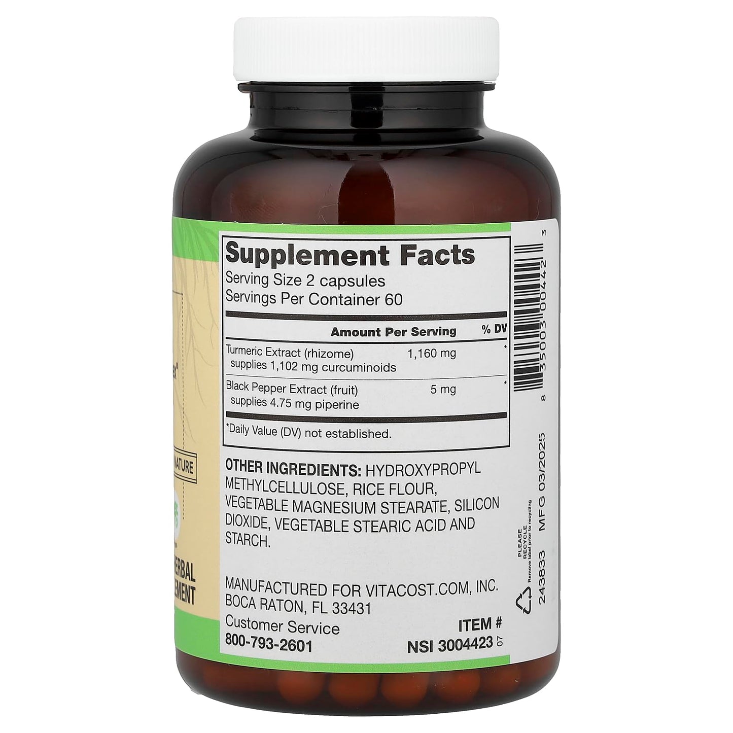 Vitacost Root2 Turmeric Extract Curcumin C3 Complex Capsules 120