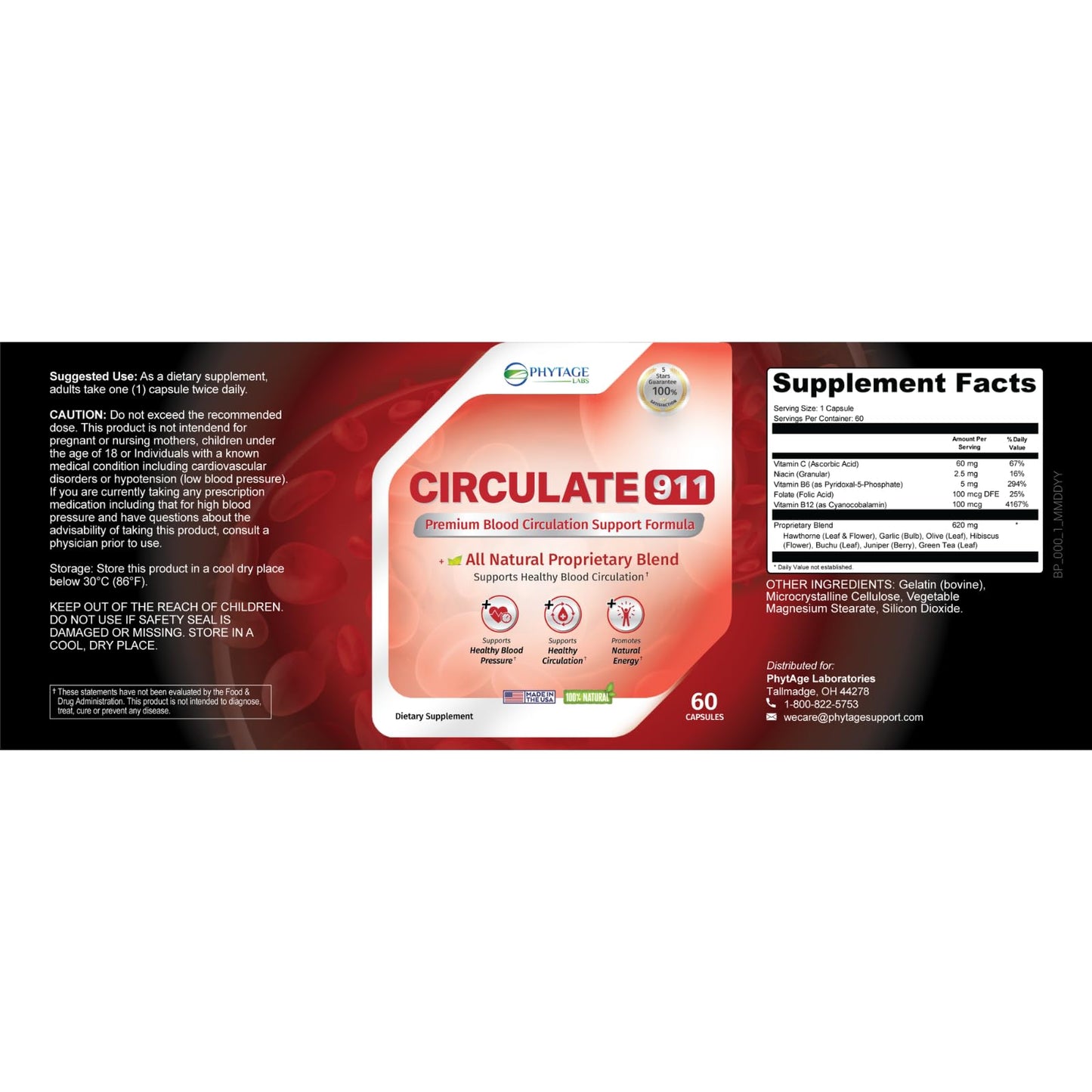 Phytage Labs Circulate 911 60 Capsules