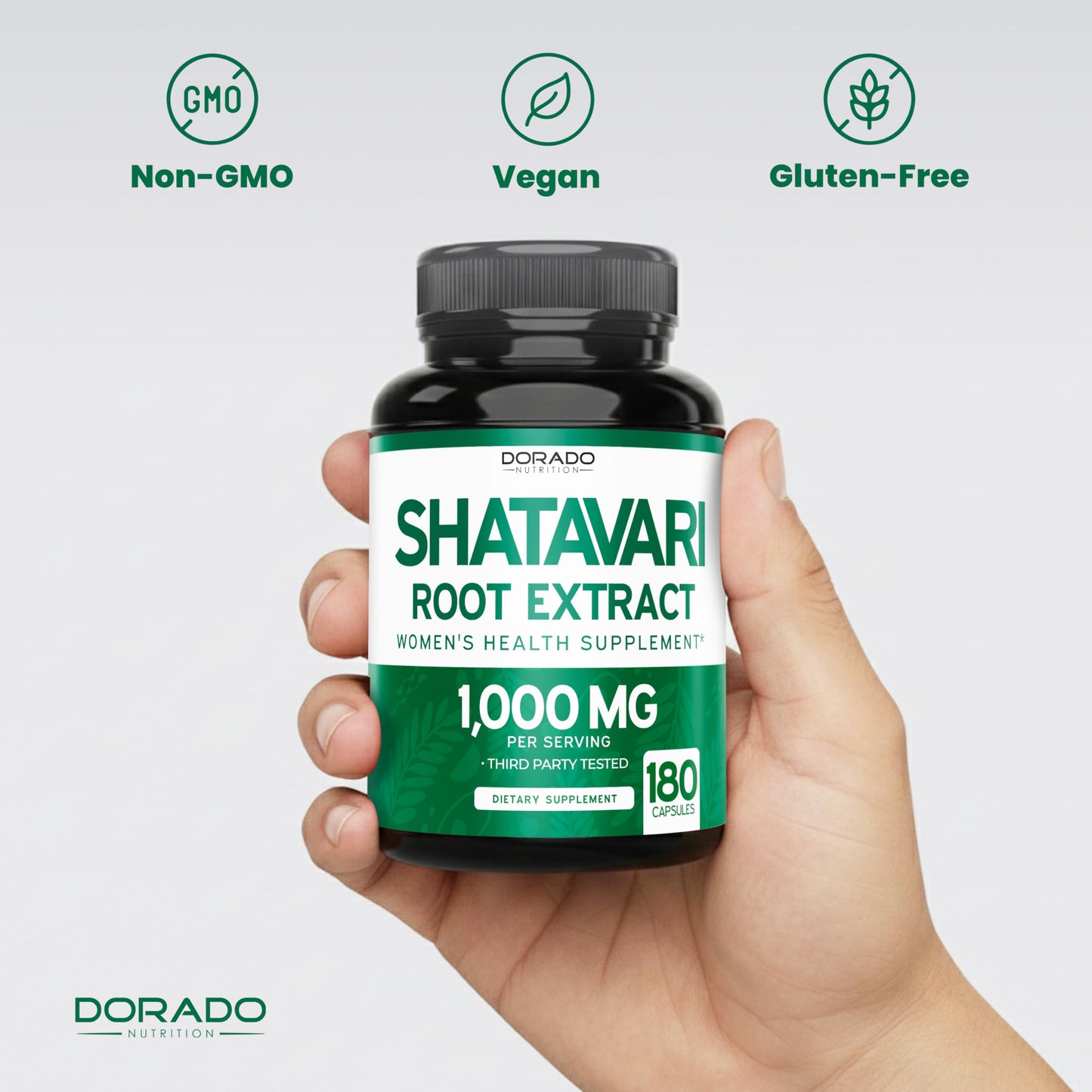 DORADO NUTRITION Organic Shatavari Capsules 180 Count