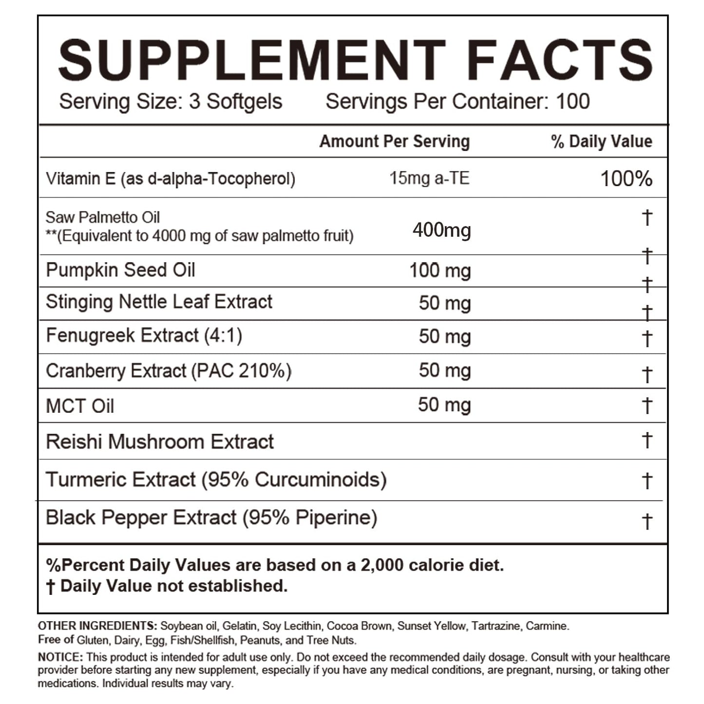 shwdppmy Saw Palmetto for Men Softgels 300