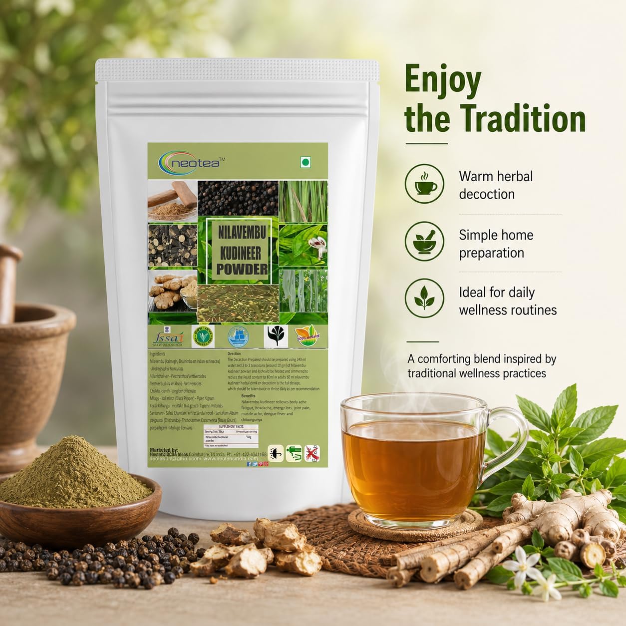 neotea Kalmegh Powder 3.52 Ounce