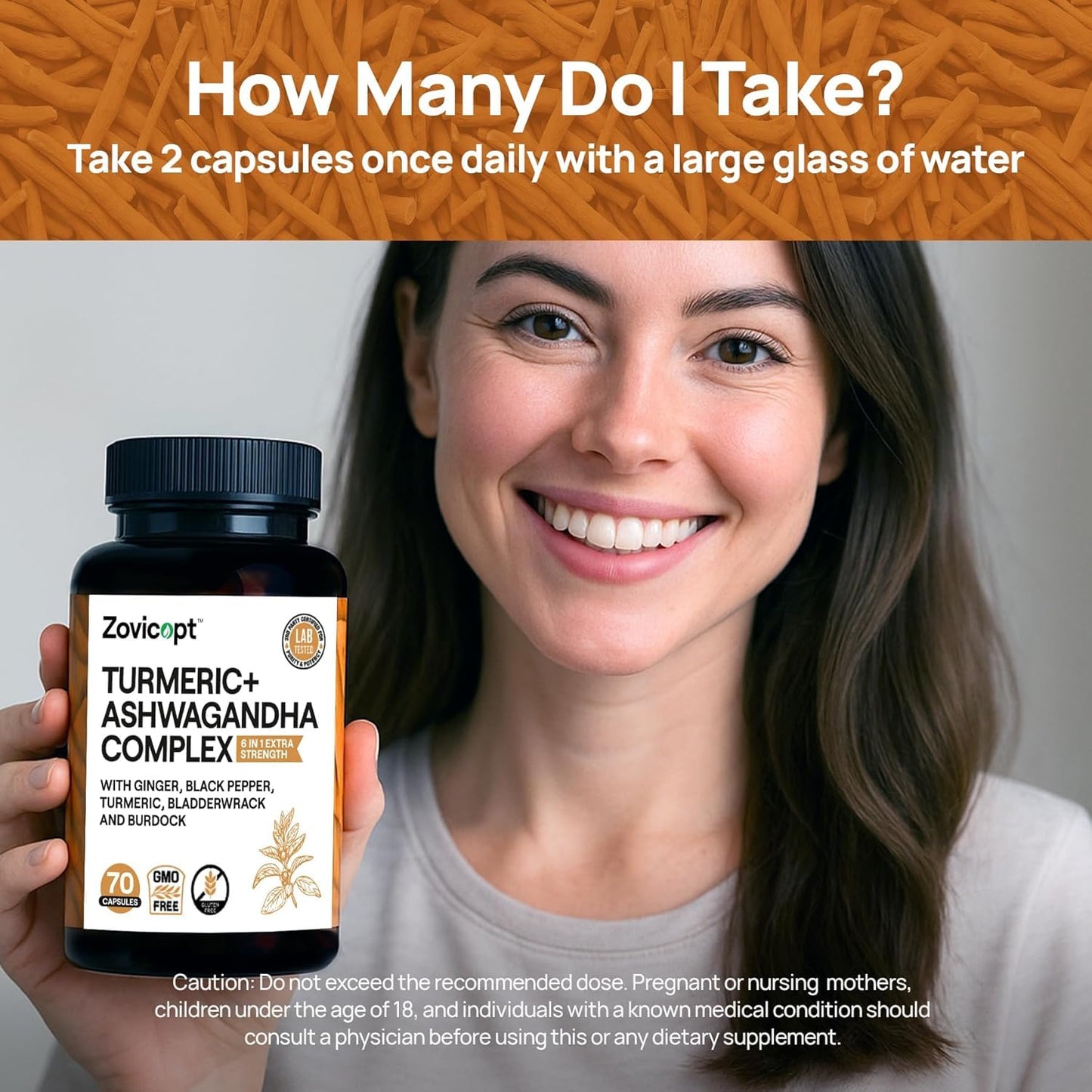 Zovicopt Ashwagandha Supplement Capsule 70 Count