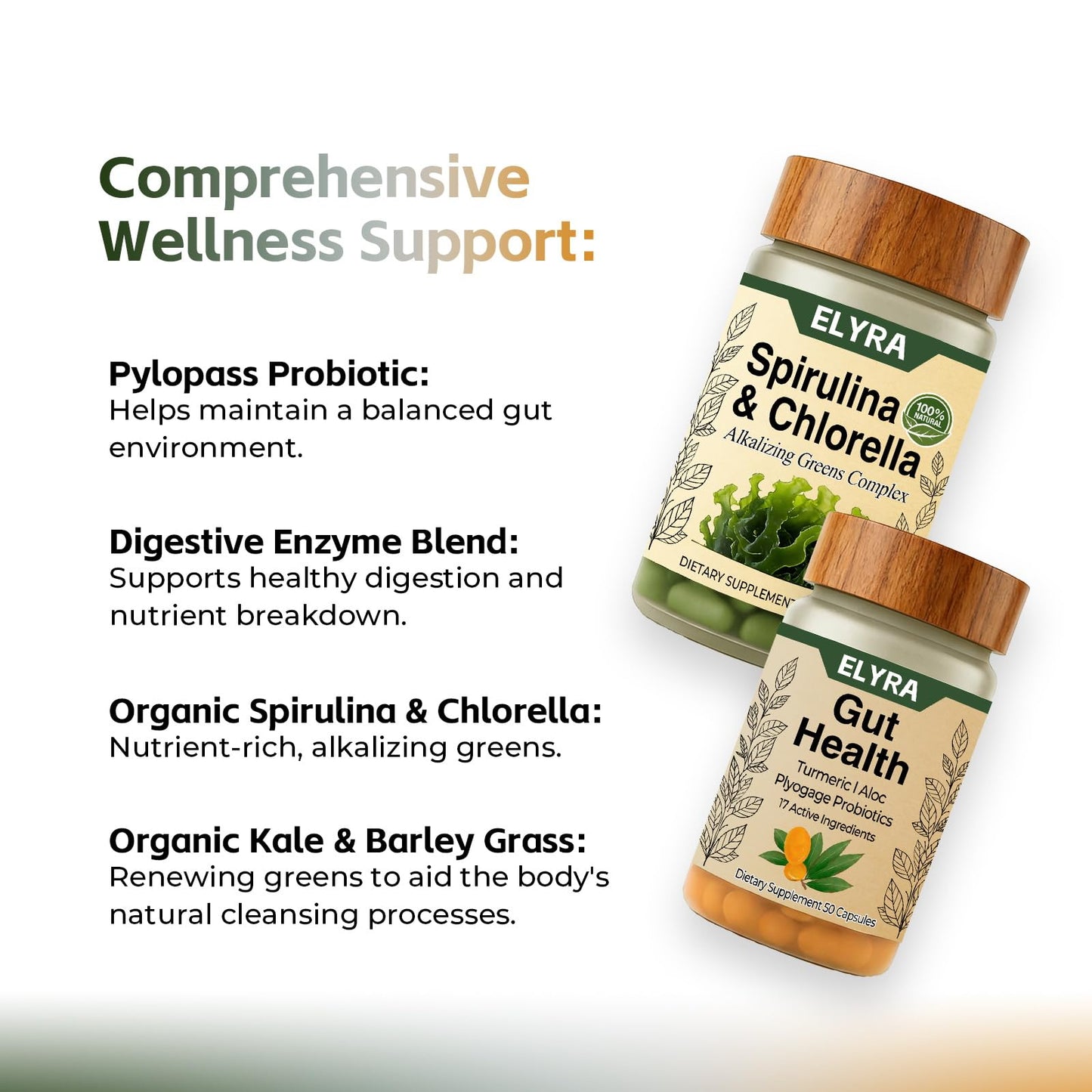 Elyra Gut Health Supplements Capsules 50 + 120