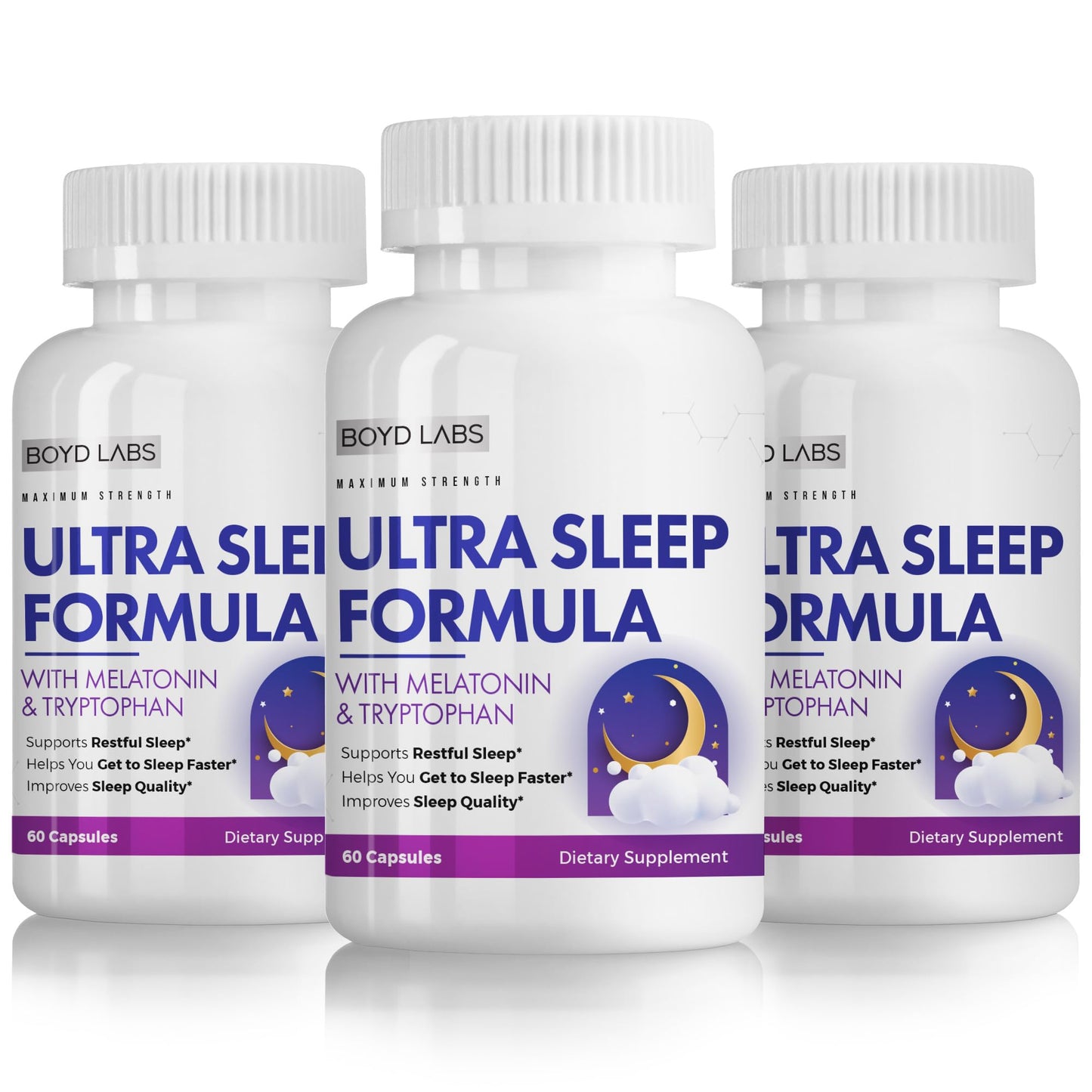 Boyd Labs Ultra Sleep Formula with Melatonin and L-Tryptophan, 60 Capsules