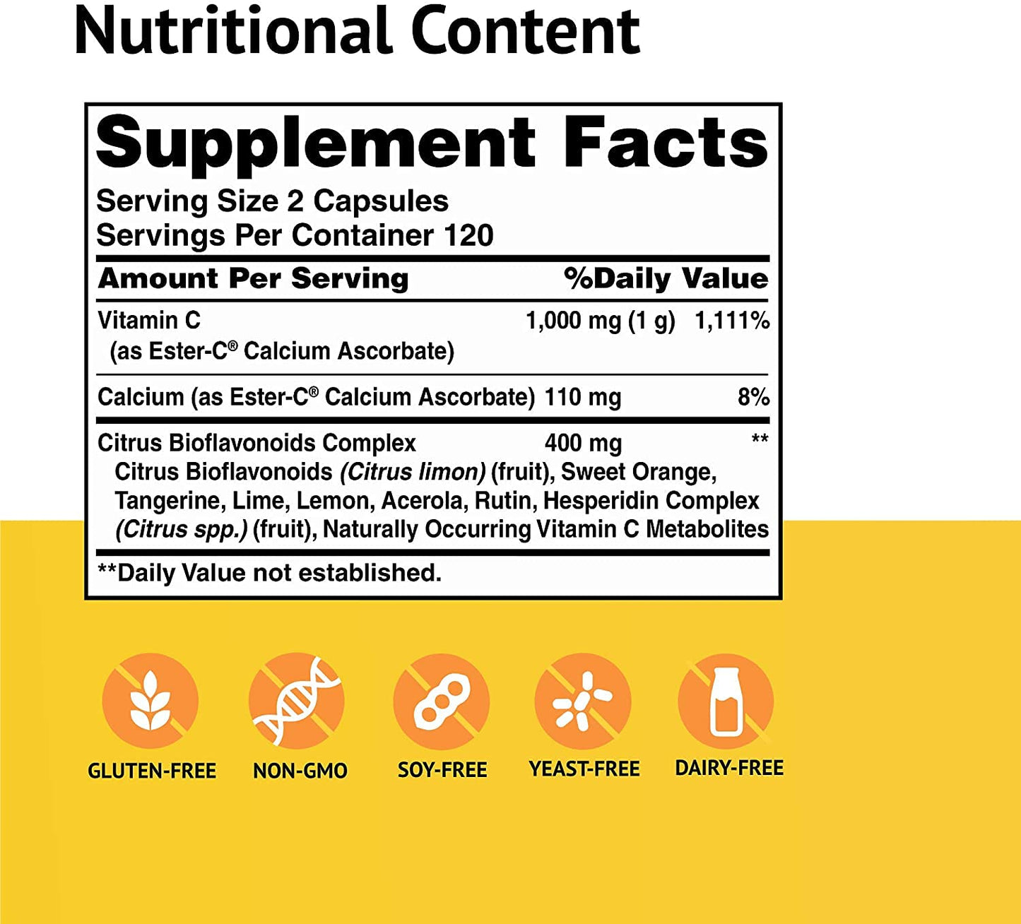 American Health Ester-C 500 mg with Citrus Bio, 480 Capsules