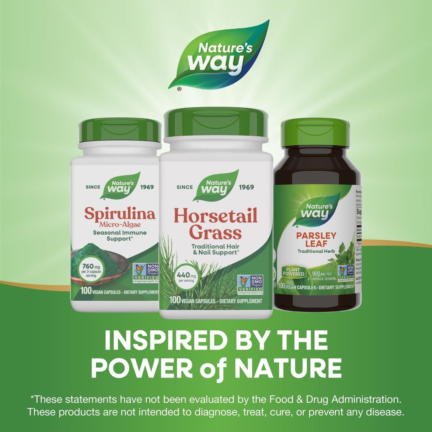 Nature's Way Horsetail Grass Capsules, 100 Count