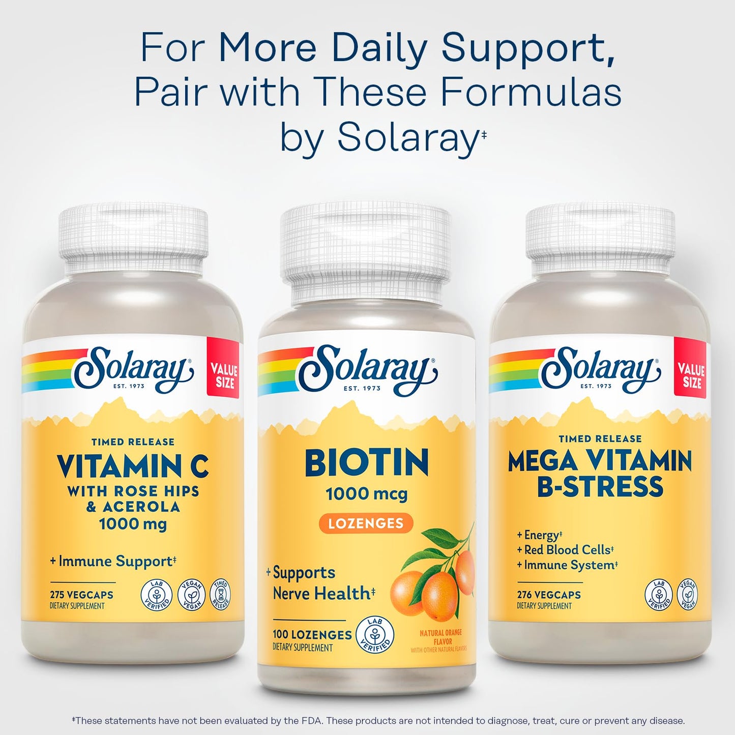 SOLARAY Biotin 1000mcg Lozenges, 100 Count