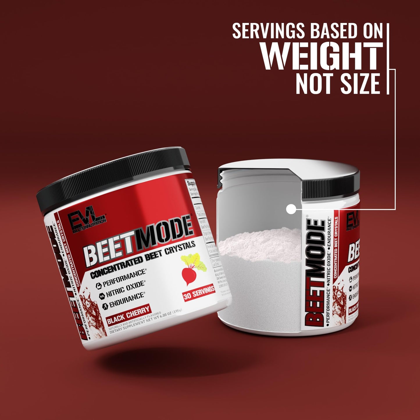 Evlution BeetMode Beet Root Nitric Oxide Powder, Black Cherry, 6.88 Ounce
