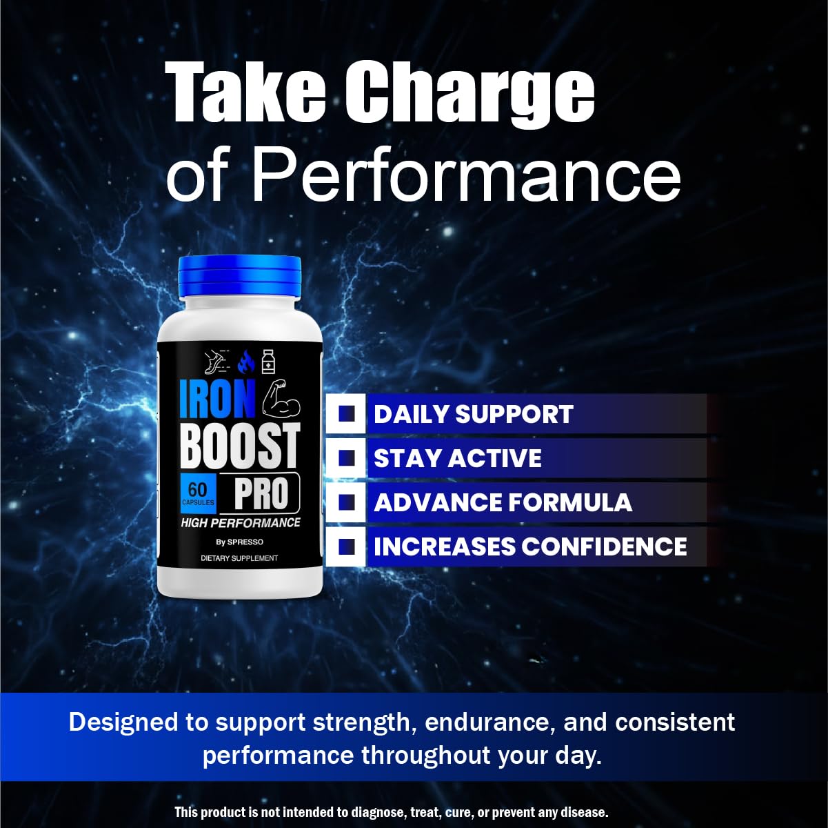 SPRESSO Iron Boost Pro Capsules, 180 Count