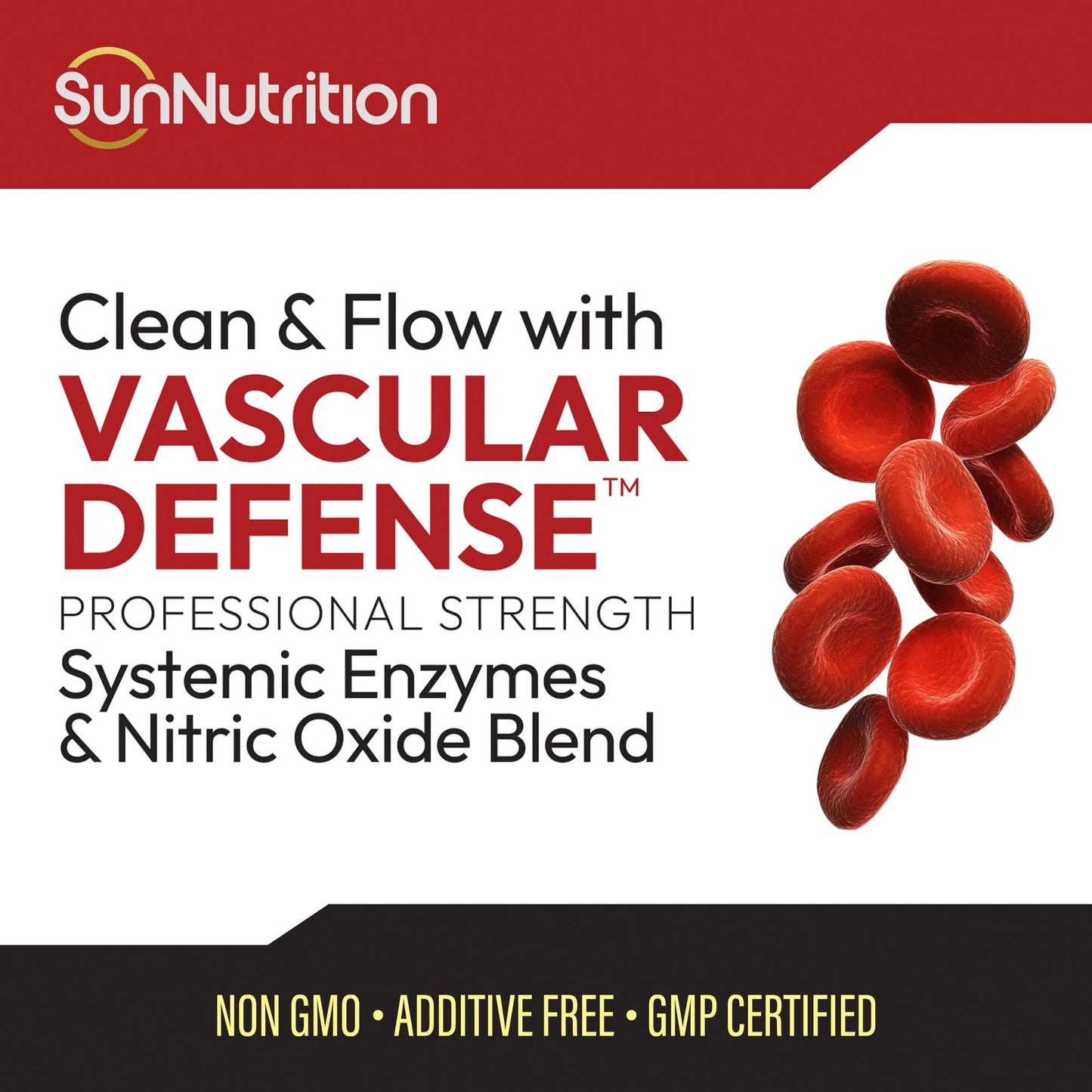 SunNutrition Vascular Defense Nitric Oxide Support Capsules, 60 Count