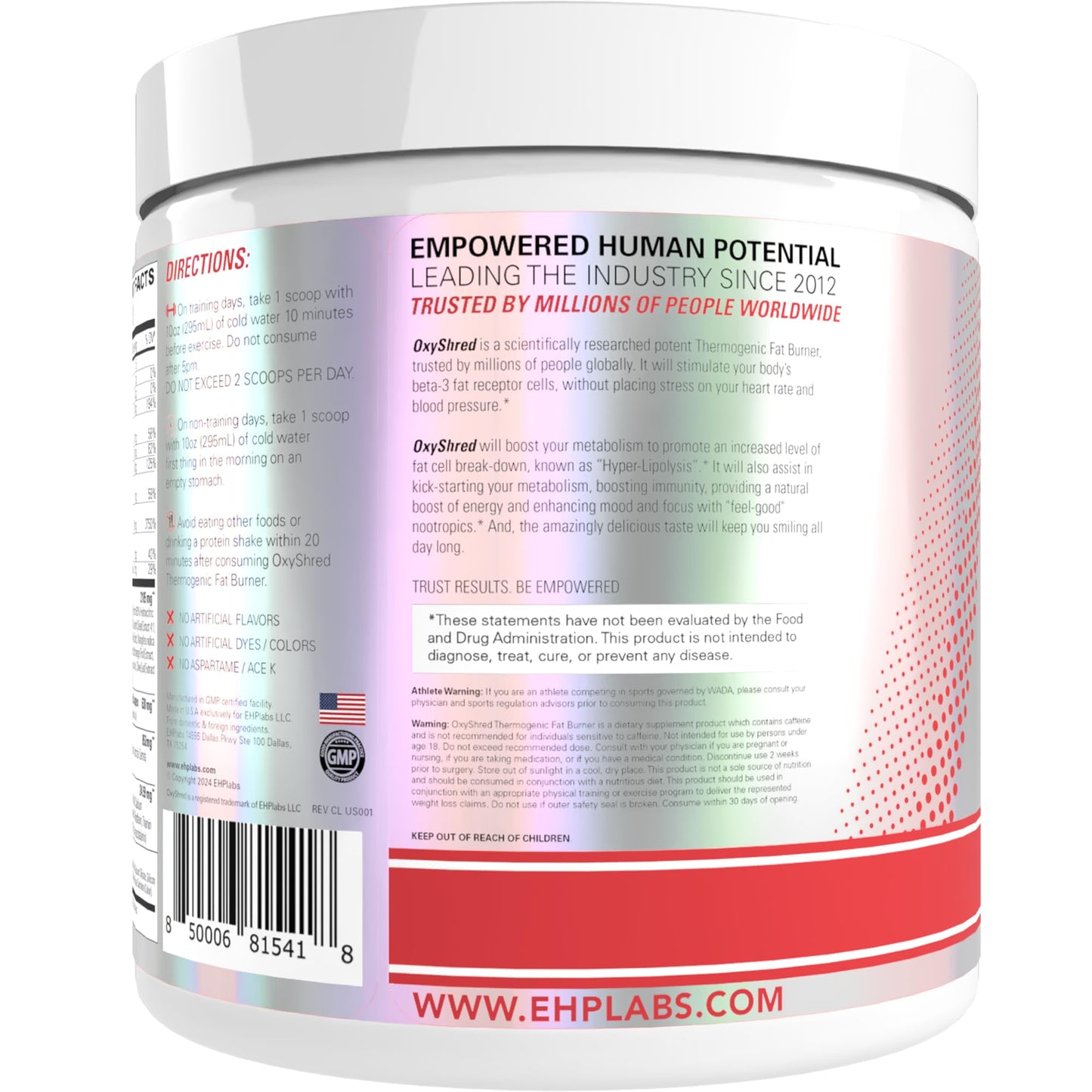 EHP Labs OxyShred Pre Workout Powder, 11.89 Ounce