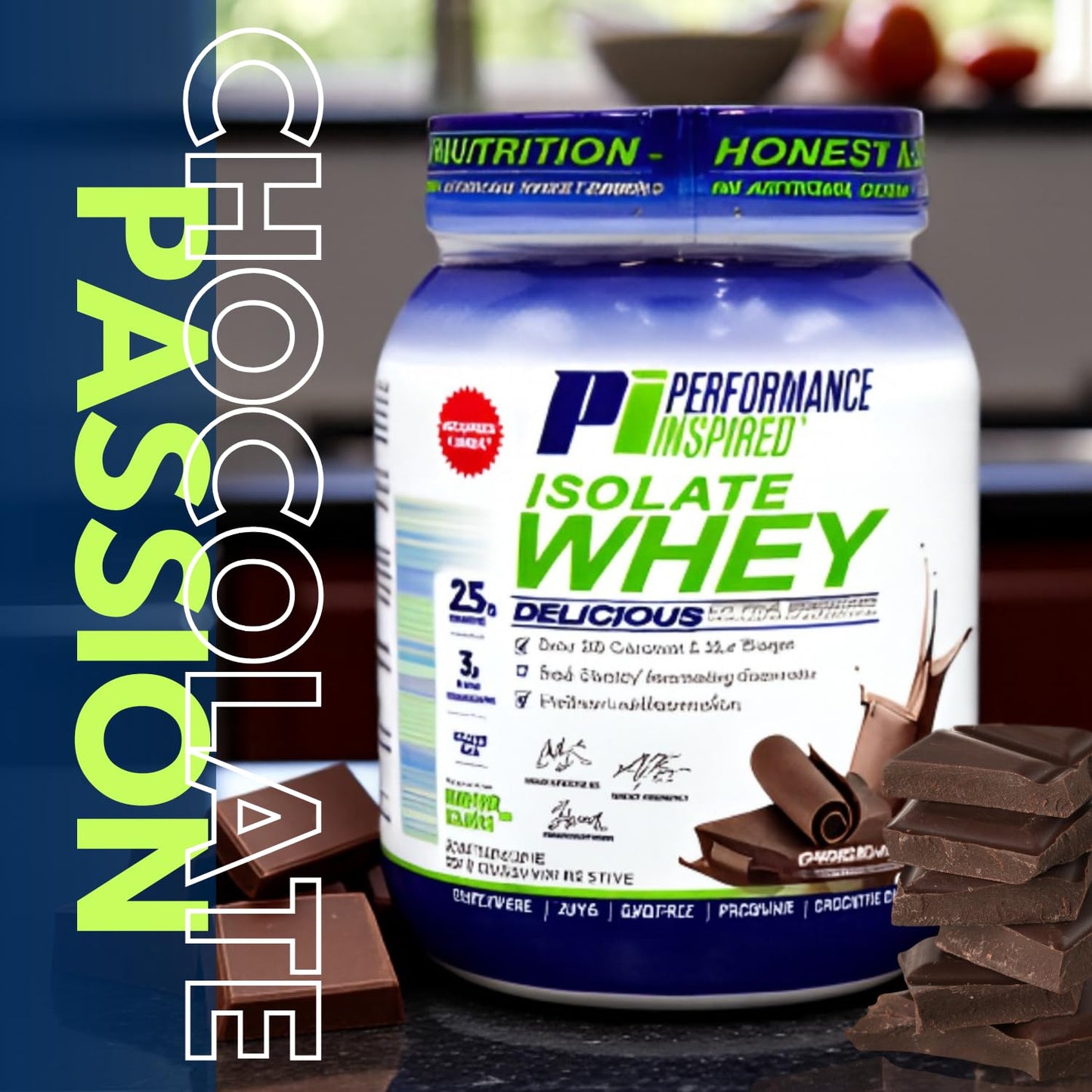 Performance Inspired Isolate Whey Protein Powder – Chocolate Passion – 32