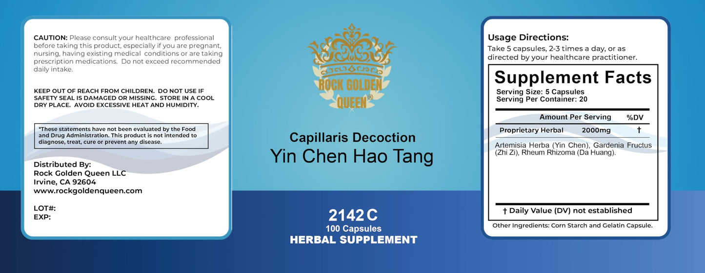 Rock Golden Queen Yin Chen Hao Tang/Capillaris Decoction Capsules, 100