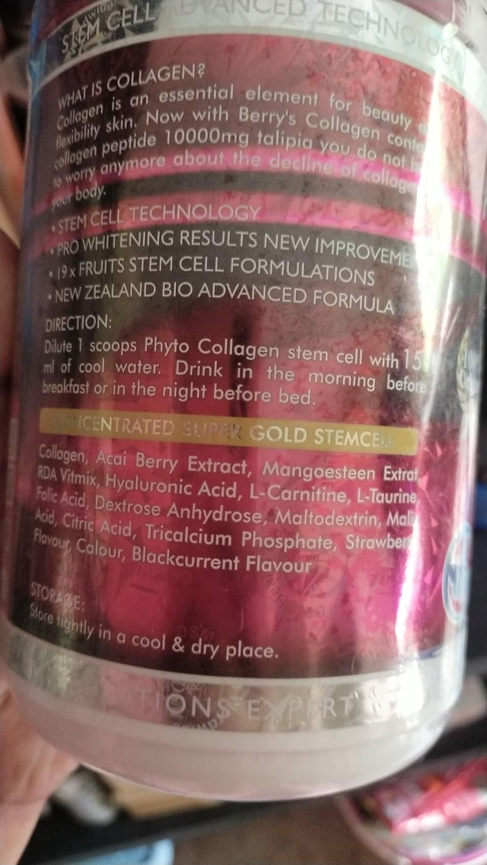 Nakarad Phyto 19X STEM Cell Collagen Whitening Anti-Aging Pro Whitening Results Energy Powder 33