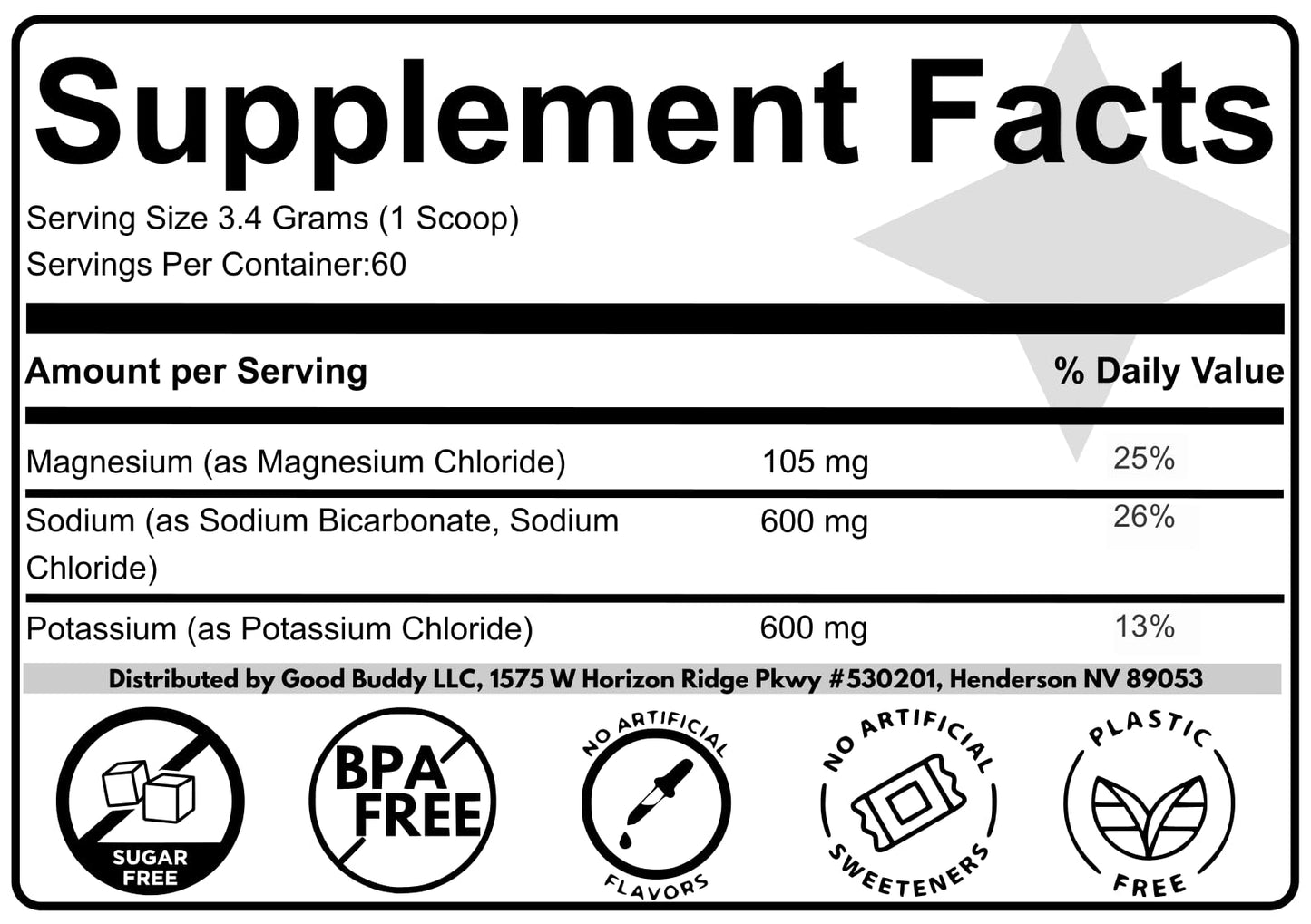 Good Buddy GRIT Fasting Electrolytes Unflavored Powder, 12.7 Ounce