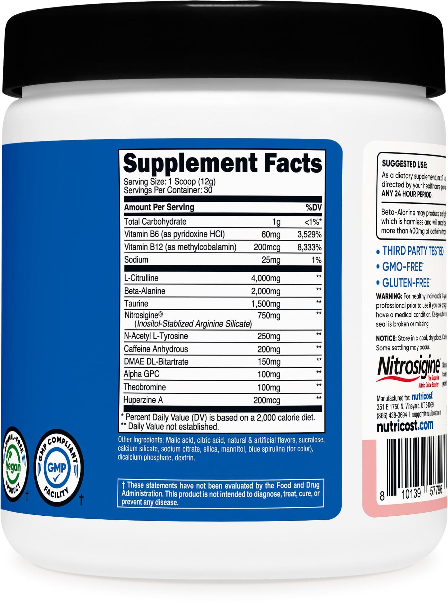 Nutricost Pre-Workout Powder 30 Servings