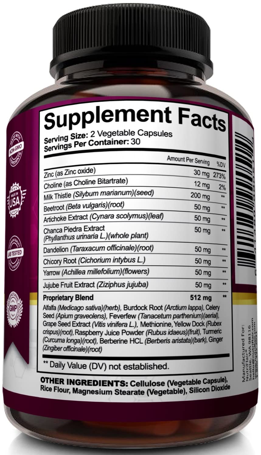 NutriFlair Liver Cleanse Detox & Repair Supplement Capsule, 60 Count