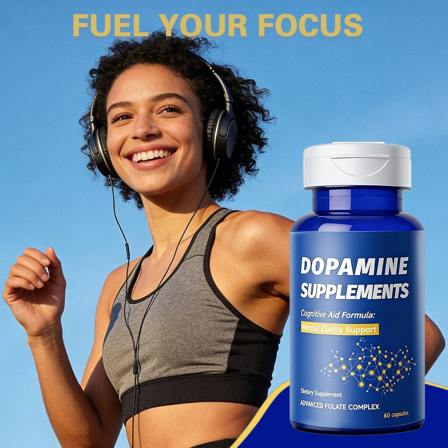 FW ZONE Dopamine Brain Supplement with L-Tyrosine 650mg Capsule, 60 Count