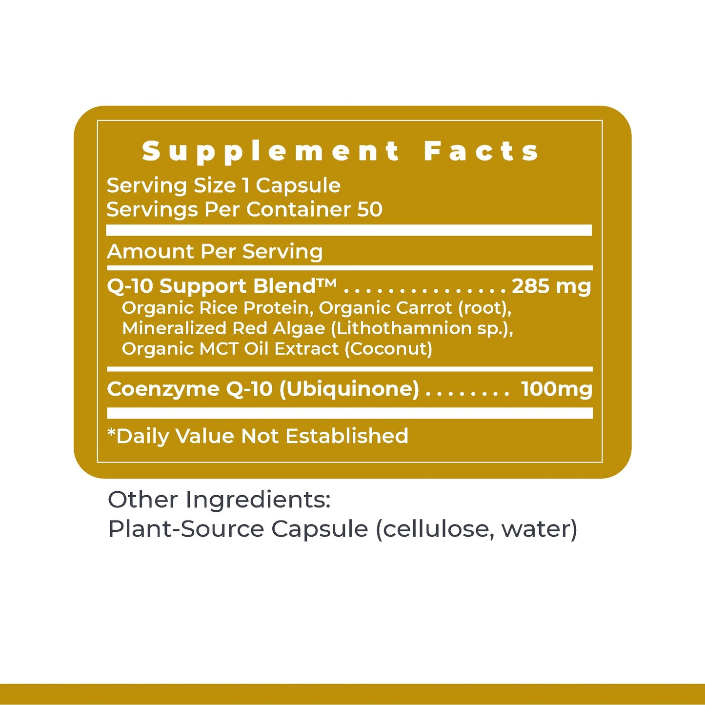 Premier Research Labs CoQ10 Coenzyme Q10 Supplement, 100mg Capsules, Ubiquinol Co Enzyme Q-10 with Red Algae & MCT Oil, 50 Vegetarian Capsules