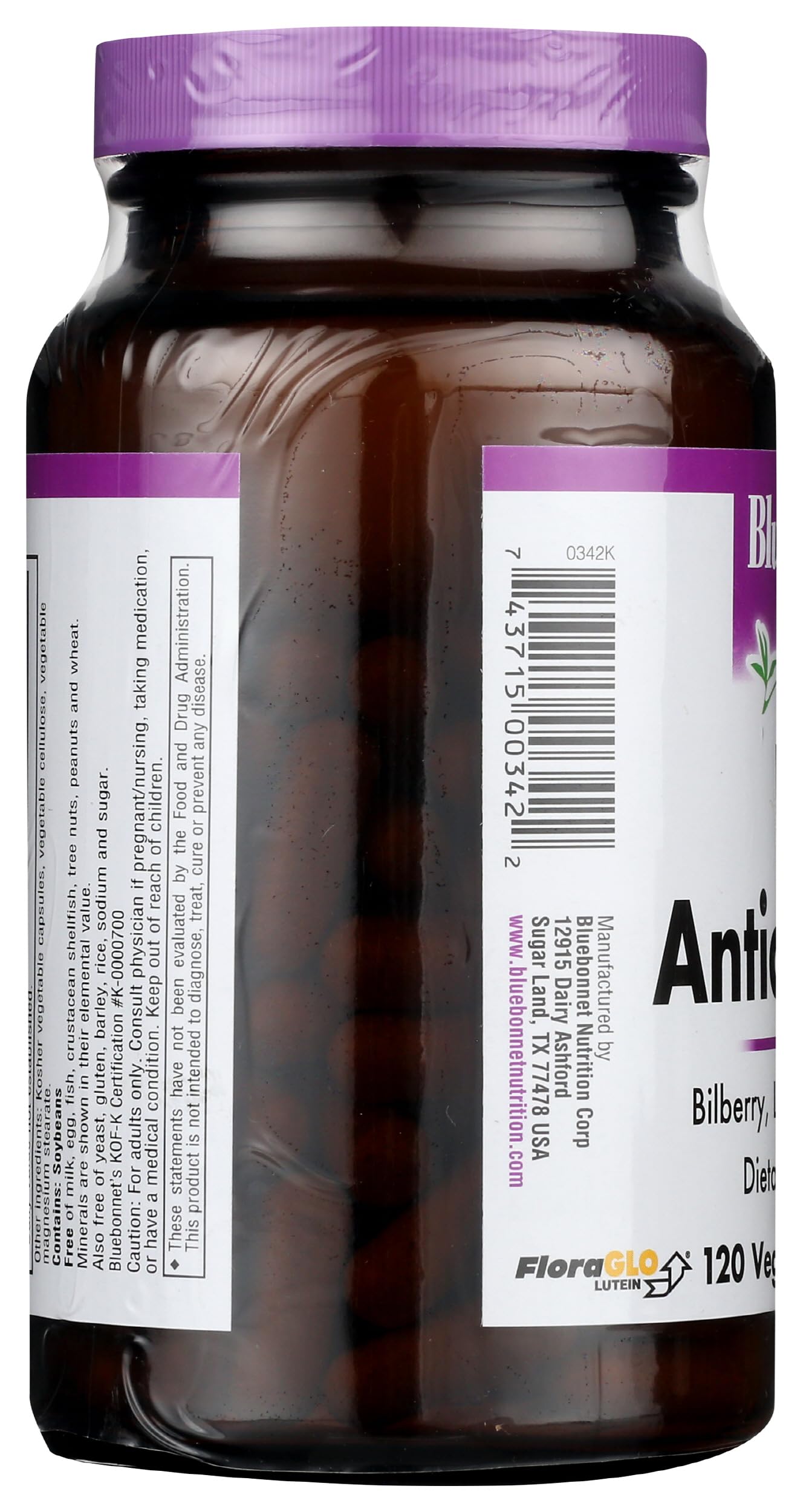 BlueBonnet Eye Antioxidant with Zeaxanthin Formula Capsules 120 Count