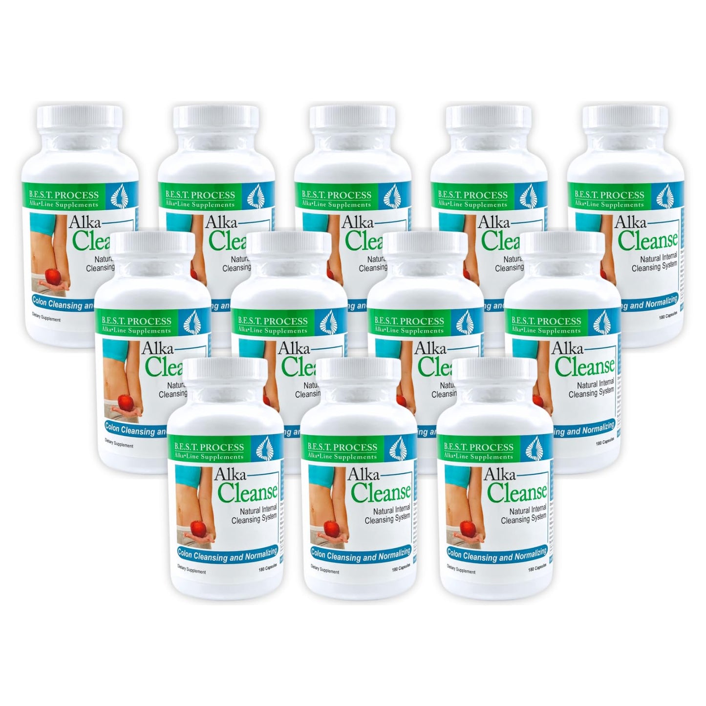 Morter HealthSystem Alka Cleanse Best Process Alkaline Herbal Detox Colon Cleanse & Digestive Distress Formula with Psyllium Husk, Probiotics, Enzymes & Herbs 1 Capsule