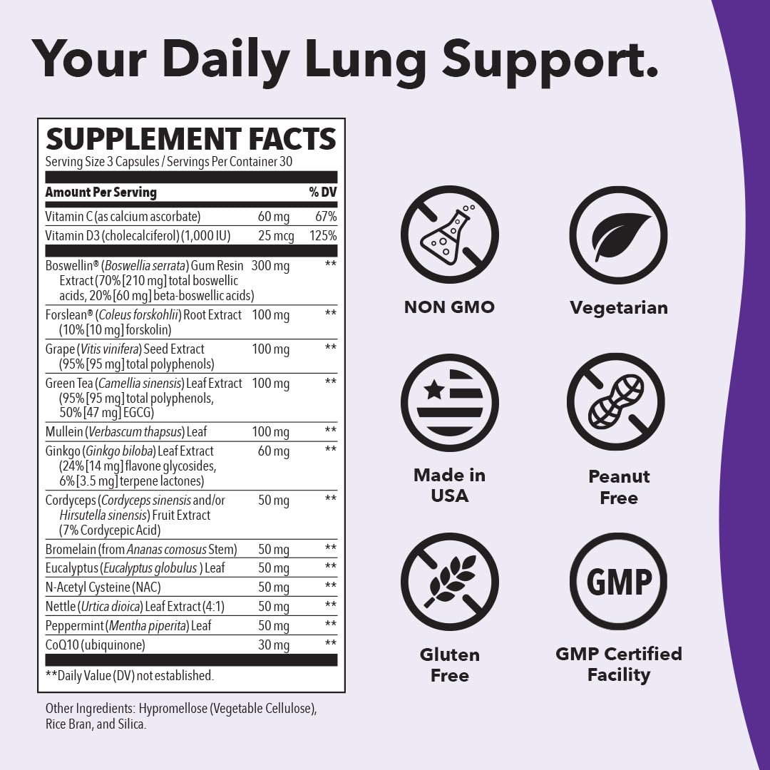 LifeSeasons Lung Capaci-T Respiratory Support Supplement 90 Capsules