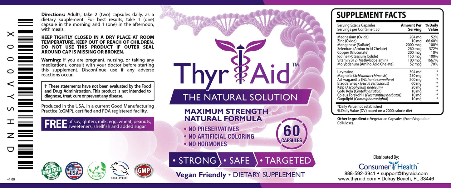 ThryAid Thyroid Supplement Capsule 60 Count