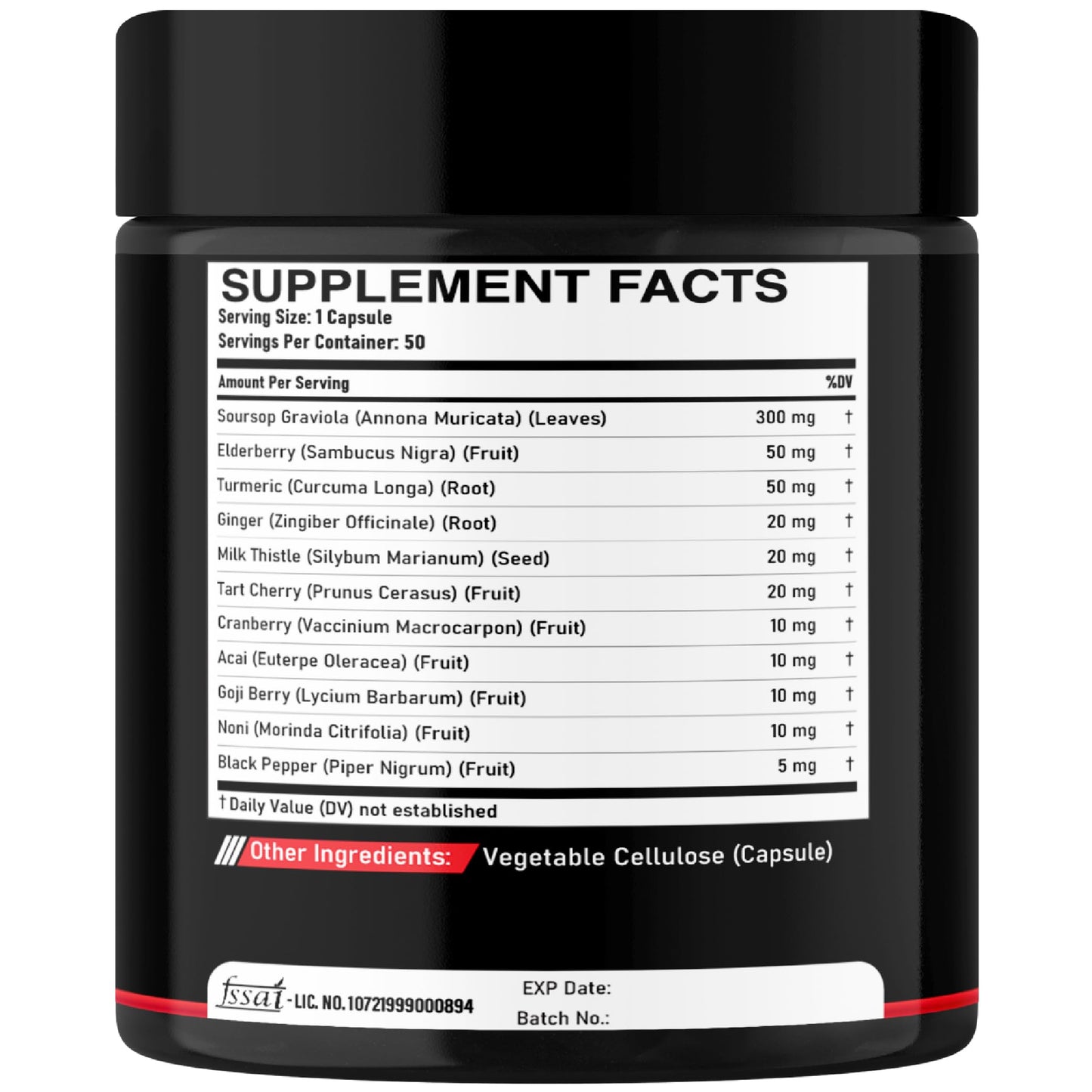DEDICAD Graviola Soursop Leaves Capsules 100 Capsules