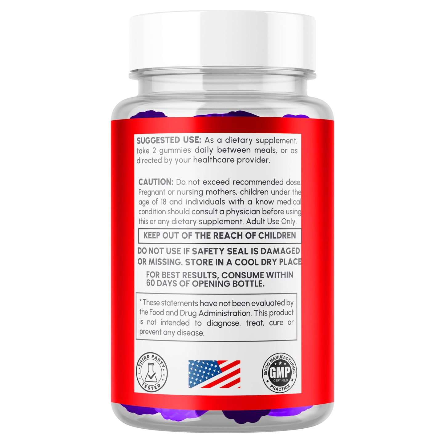 MJO Max Force Power Gummies, 60 Gummies