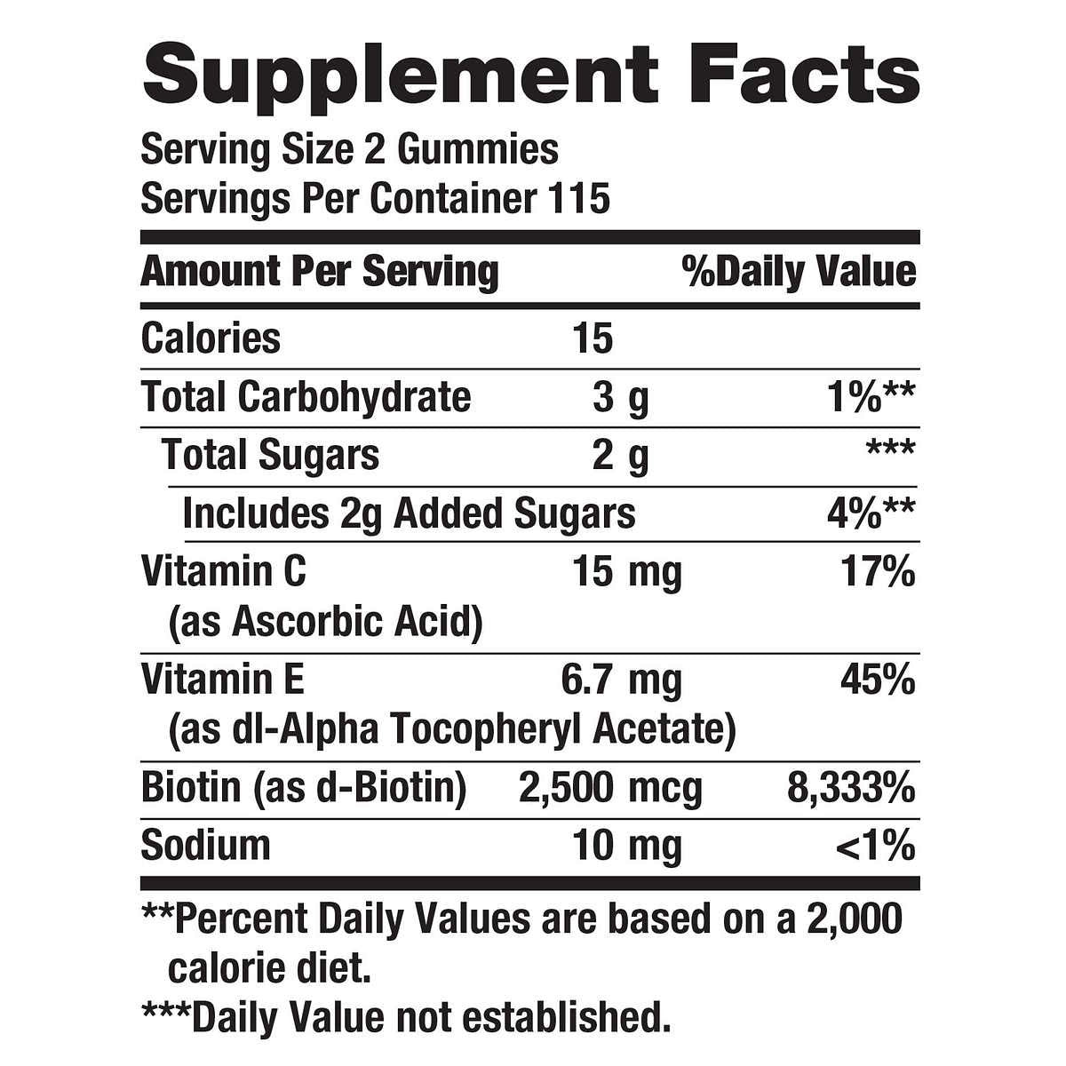 Nature's Bounty Optimal Solutions Hair, Skin, Nails Gummies 230 Count