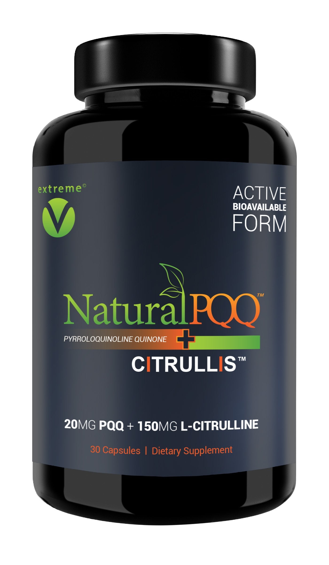 Extreme V, Inc NaturalPQQ Mitochondrial Energy Nitric Oxide Booster Citrullis for Extended Energy 20mg (Pyrroloquinoline Quinone) Capsule, 1 Count