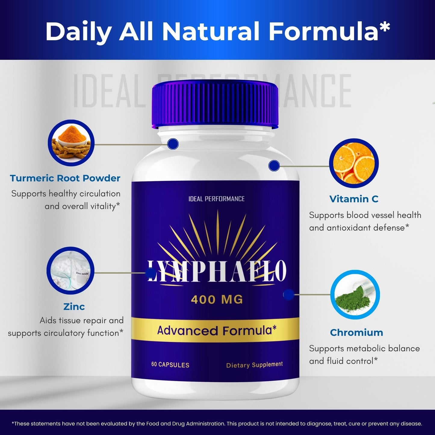 IDEAL PERFORMANCE LymphaFlo Advanced Blood Formula Capsules, 120 Capsules