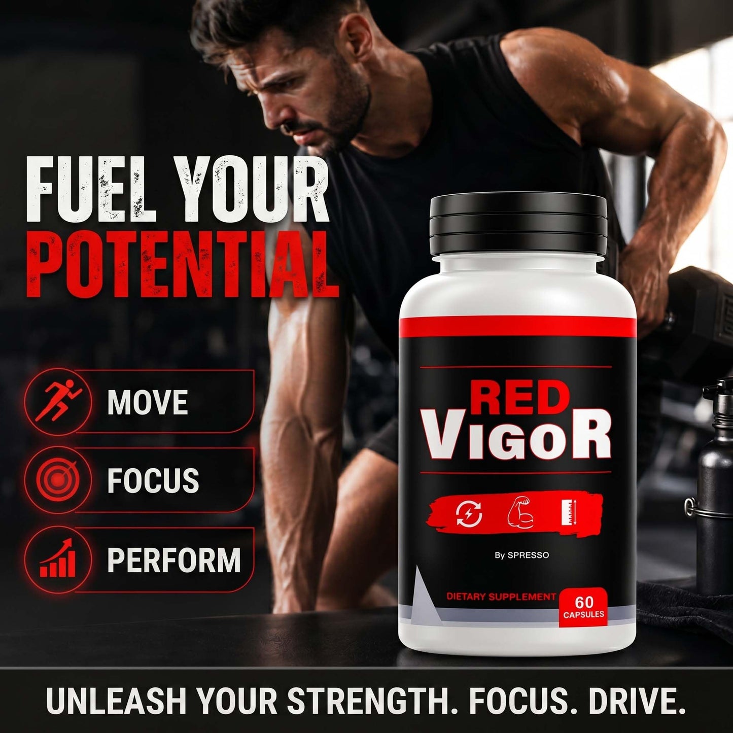 SPRESSO Red Vigor Capsules 60 Count