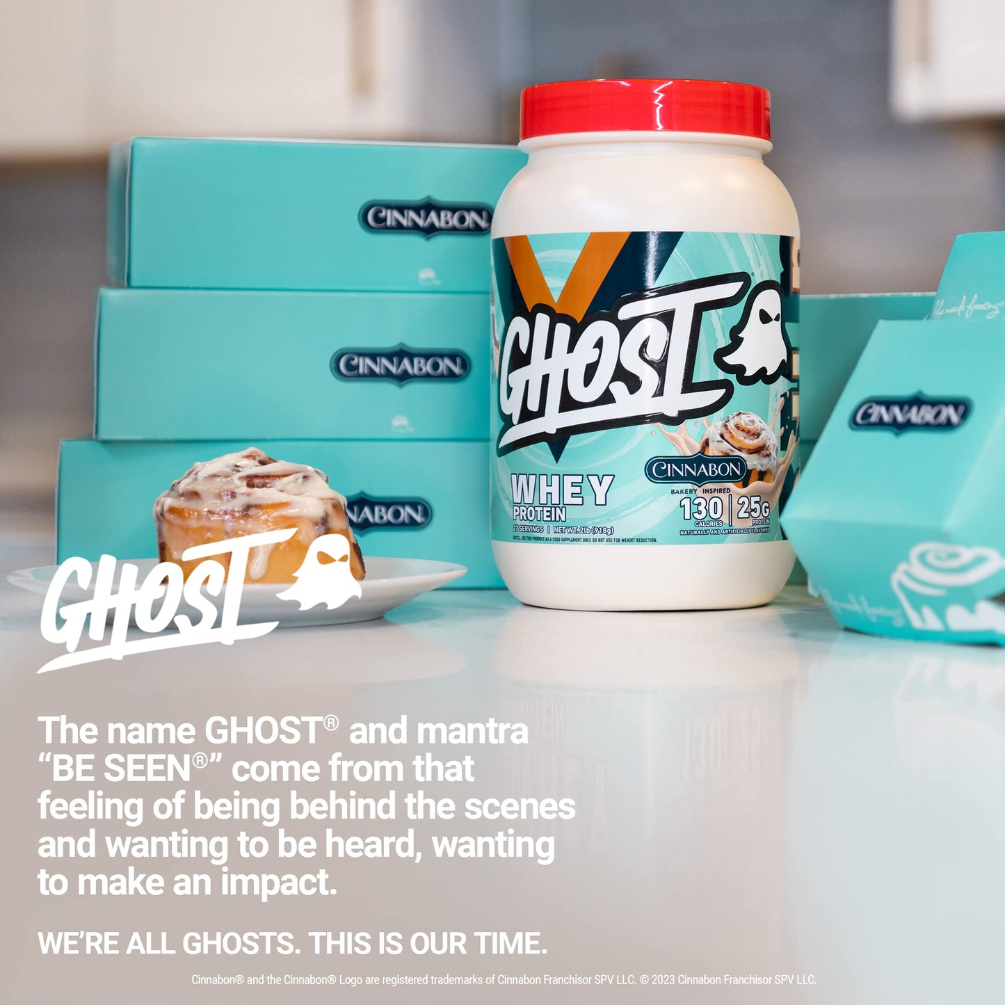 GHOST Whey Protein Powder Cinnabon 32 Servings