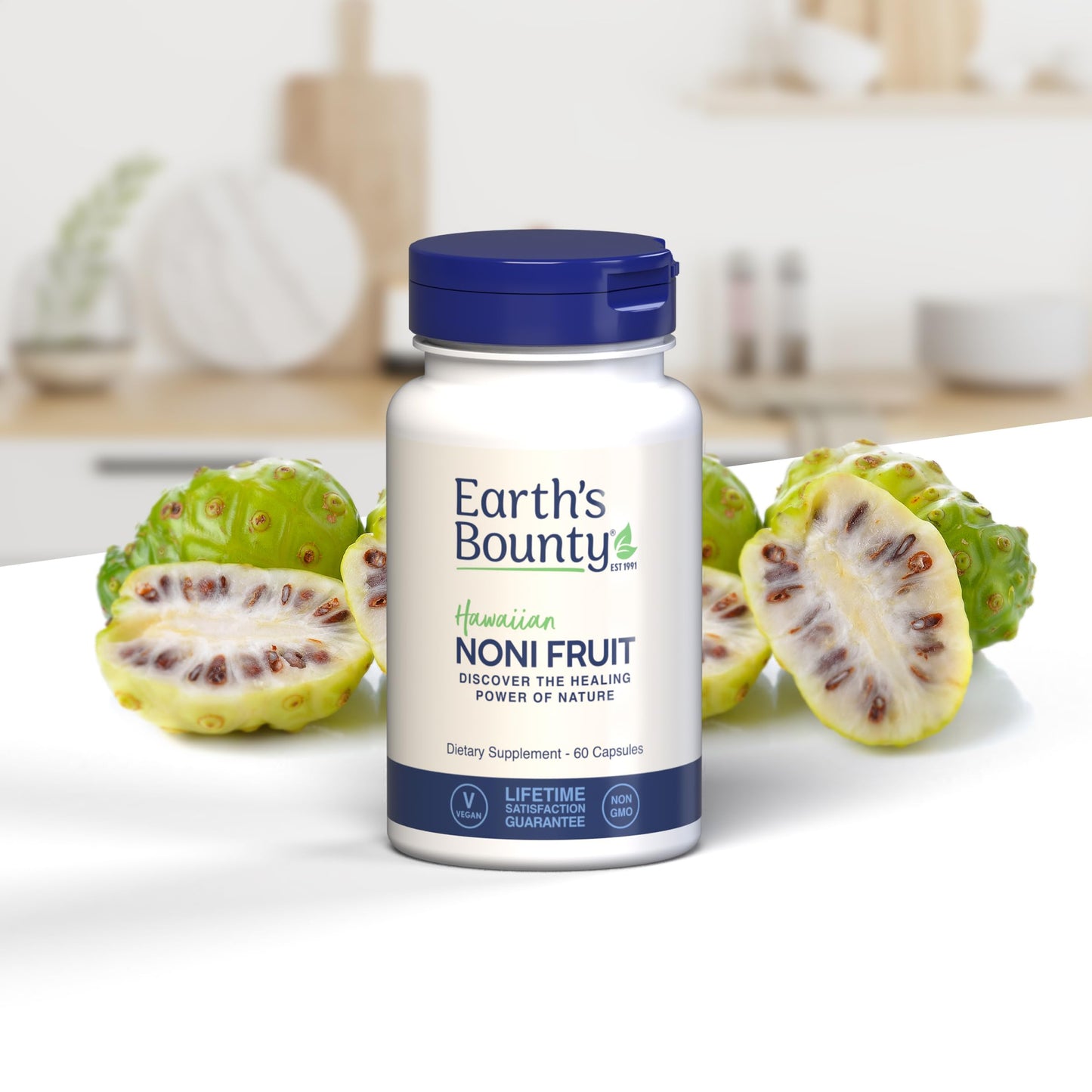 Earth's Bounty Hawaiian Noni Fruit Capsules, 60 Count