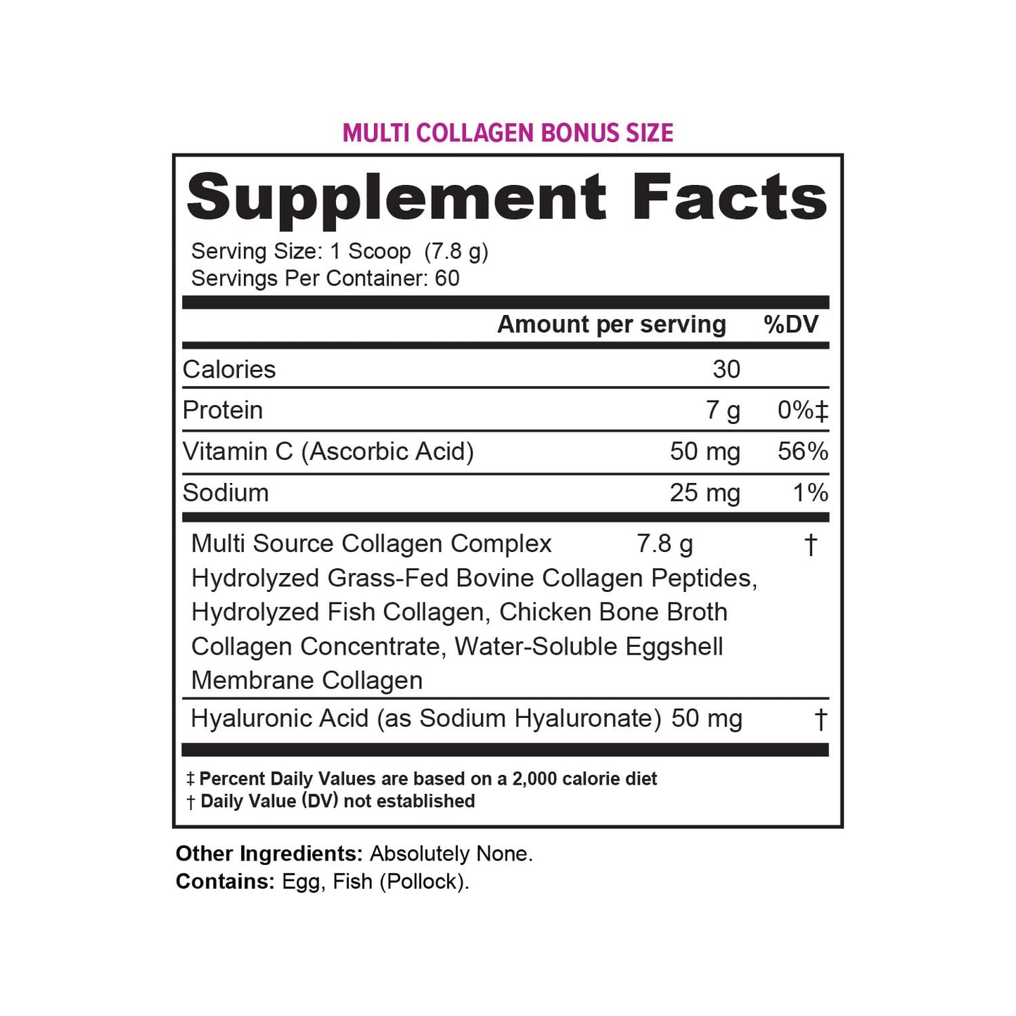 Vitauthority Multi Collagen Peptides Powder, 16.52 oz